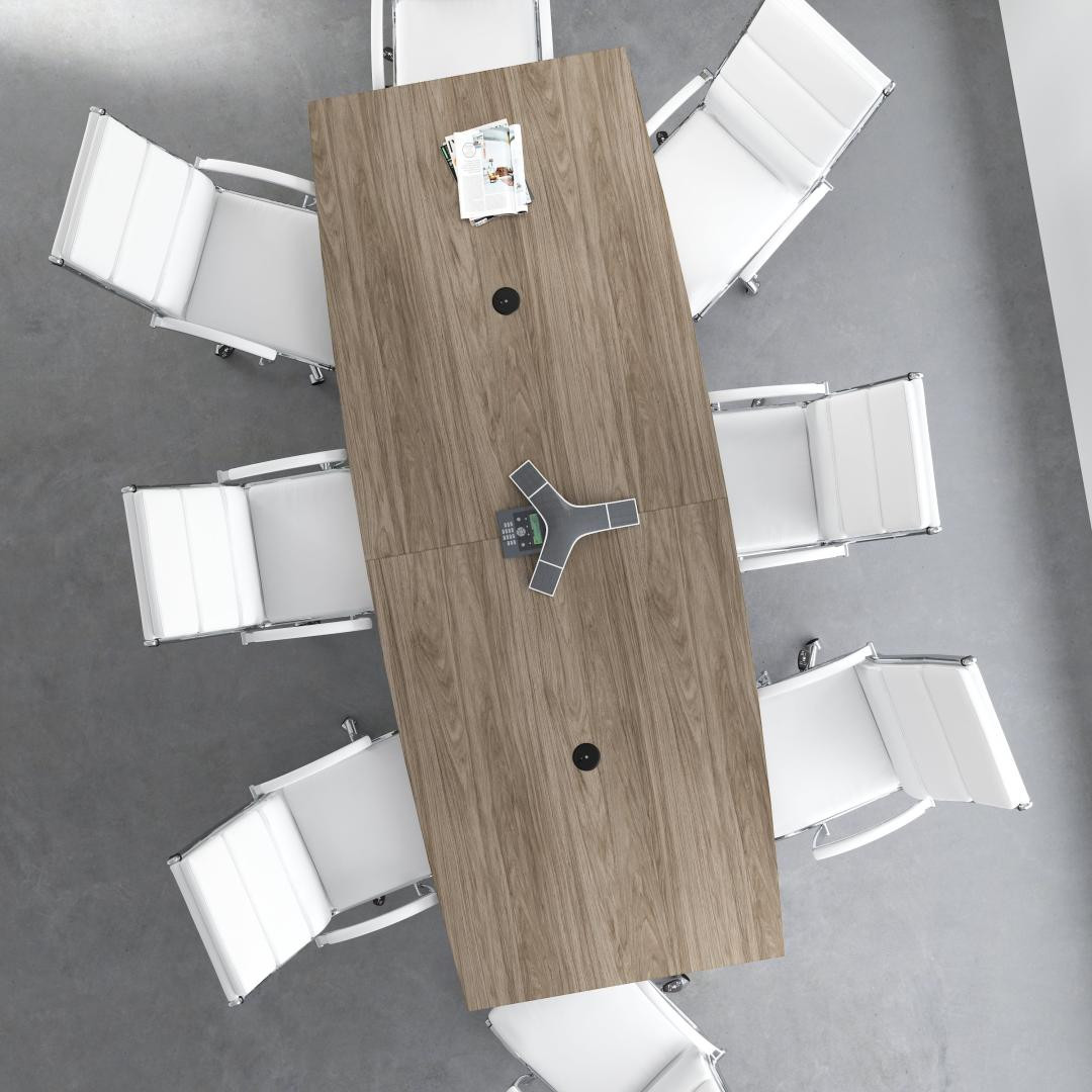 Bush Business Furniture Boat-Shaped Conference Table with Metal