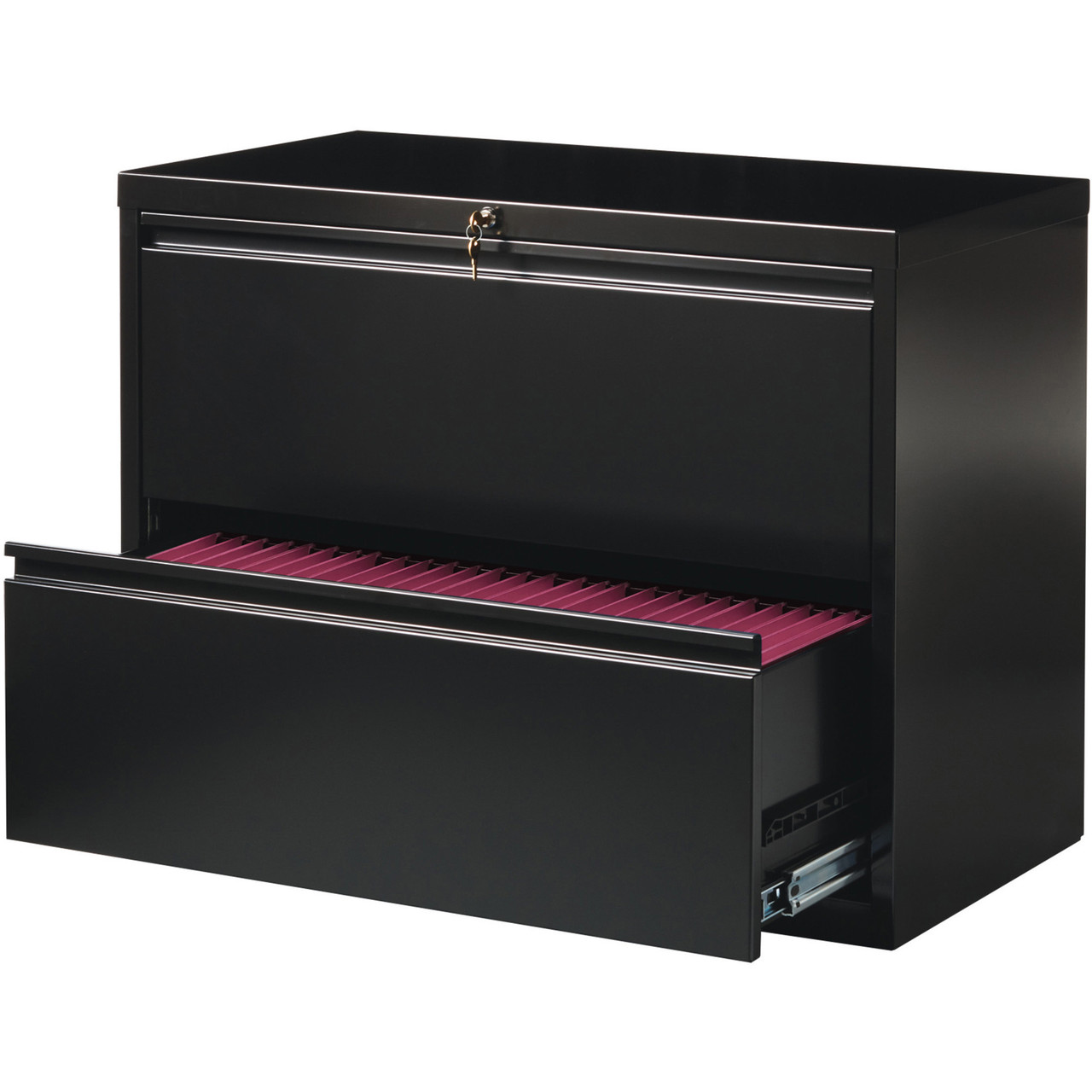 Lorell Fortress Series 2-Drawer Lateral File Black - LLR60555
