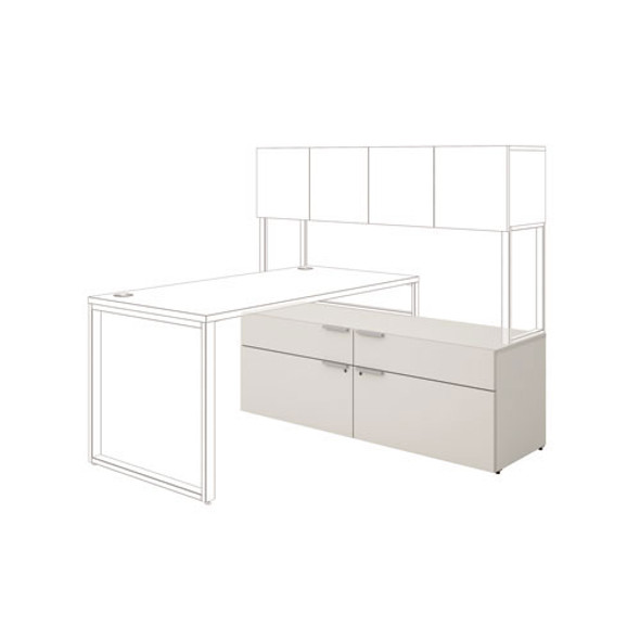 HON Voi Low Credenza, 2 Box/2 File Drawers, 60w x 20d x 21-1/2h - HLSL2060LD4