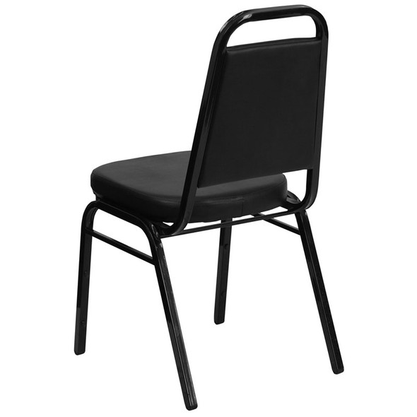 Flash Furniture Hercules Series Trapezoidal Back Stacking Banquet Chair with Black Vinyl - FD-BHF-1-GG