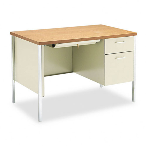 HON 34000 Series Single Pedestal Metal Desk 45-1/4" - 34002RCL