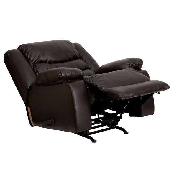 Flash Furniture Brown LeatherSoft Large Rocker Recliner/Pillow - MEN-DSC01078-BRN-GG