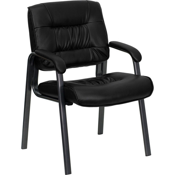 Flash Furniture Black Executive Side Chair with Titanium Frame Finish - BT-1404-BKGY-GG