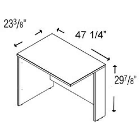 Bush Business Furniture Series C Bridge / Return 48" Mahogany - WC36724