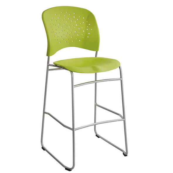 Safco Reve Bistro-Height Round Back Sled Base Chair Green - 6806GN