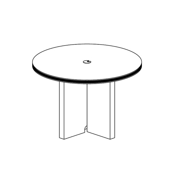 Mayline Aberdeen Conference Table Round 42" Gray Steel - ACTR42-LGS