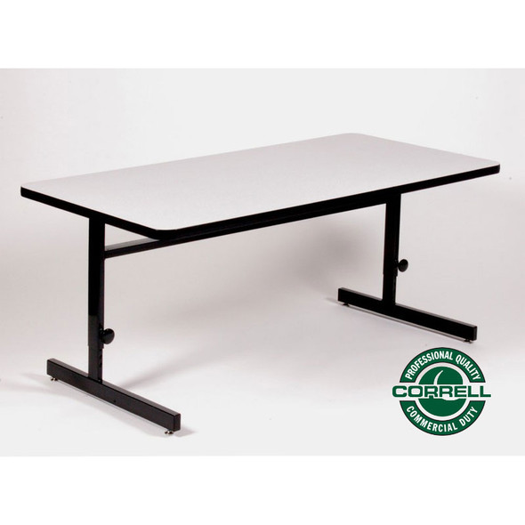 Correll High-Pressure Top Computer Desk or Training Table Adjustable Height 30 x 60 - CSA3060