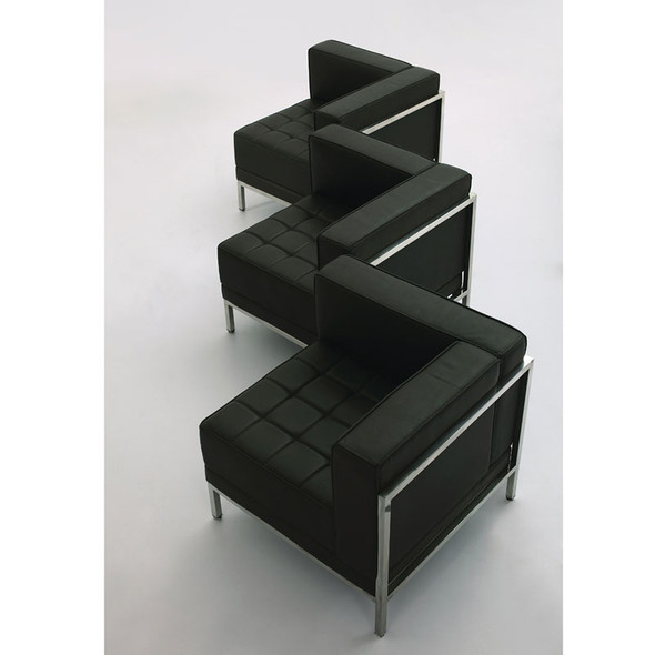 Flash Furniture Imagination Series Contemporary Black Leather Left Corner Chair - ZB-IMAG-LEFT-CORNER-GG