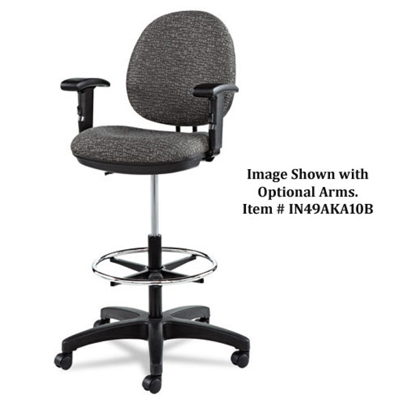 Alera Interval Series Swivel Task Stool, Gray - IN4641