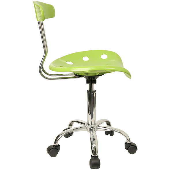 Flash Furniture Vibrant Apple Green and Chrome Computer Task Chair with Tractor Seat -  LF-214-APPLEGREEN-GG