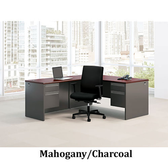 HON Metro Classic 66 L Shaped Metal Desk Workstation