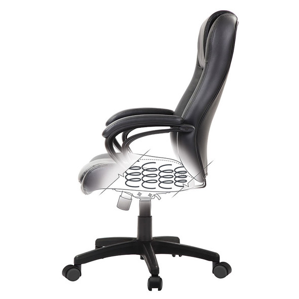 Eurotech by Raynor Pembroke Black Leather Manager Chair - LE522