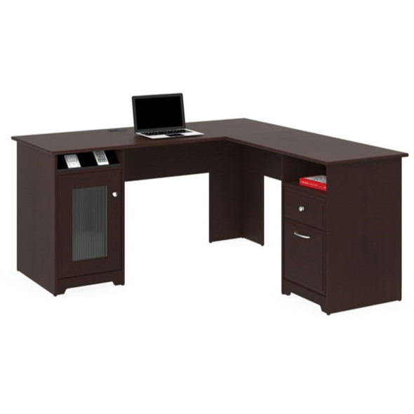 Bush Cabot Collection L-Shaped Desk 60" Harvest Cherry finish - WC31430K