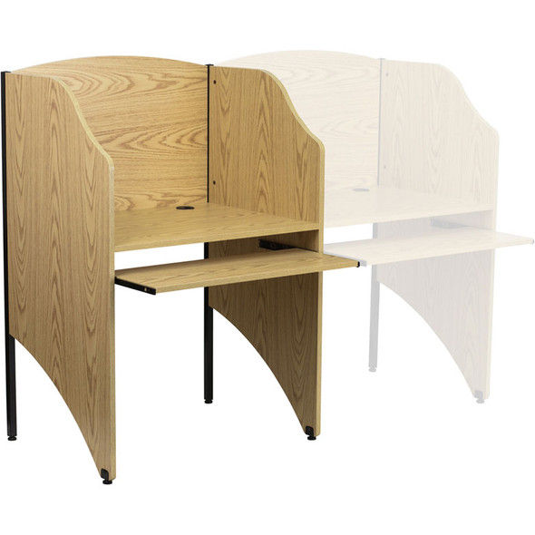 Flash Furniture Starter Study Carrel in Oak Finish - MT-M6201-OAK-GG