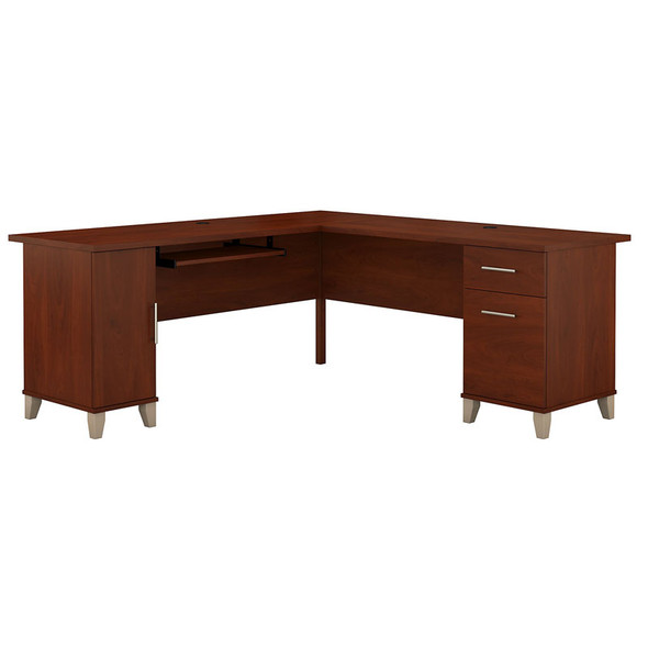 mocha♡ Bush WC81810K Somerset 71 L Shaped Desk Mocha Cherry