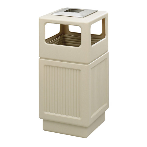 Safco Canmeleon Recessed Series 38 Gallon Receptacle with Side Openings and Urn - 9477