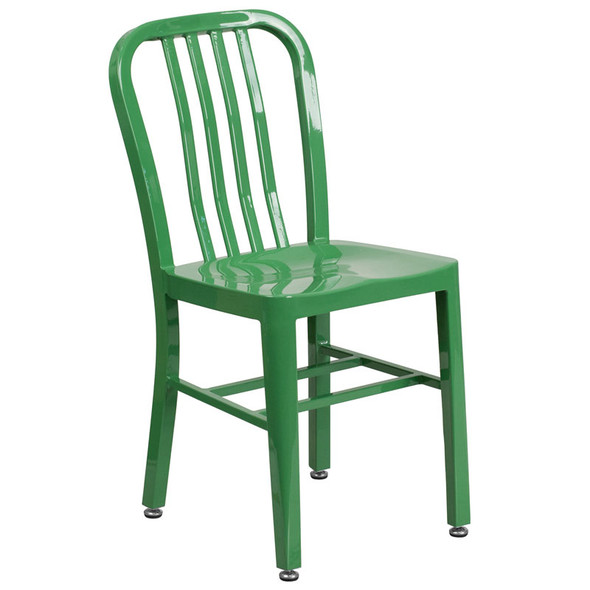 Flash Furniture Green Metal Indoor-Outdoor Chair (2-pack) - CH-61200-18-GN-GG