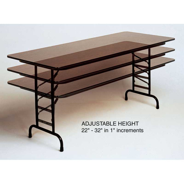 Correll High-Pressure Top Heavy Duty Folding Table Adjustable Height 30 x 72 - CFA3072PX