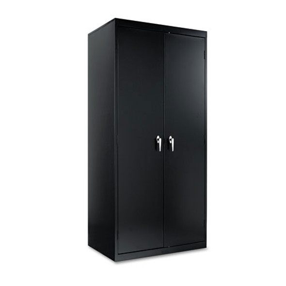 Alera Assembled Welded Storage Cabinet 78"H x 24"D, Black - ALECM7824BK