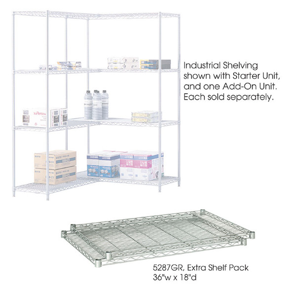 Safco Extra Shelves Shelving Units 36"W x 18"D (2-pack) - 5287