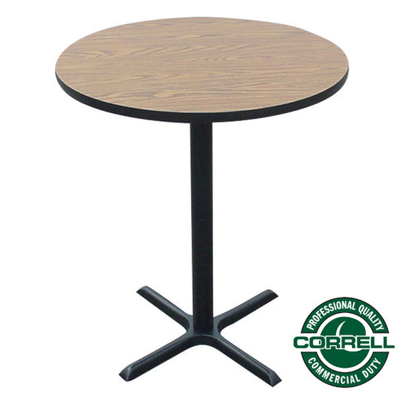 Correll Bar and Cafe Breakroom Table - Bar Stool Height - Round 36" - BXB36R