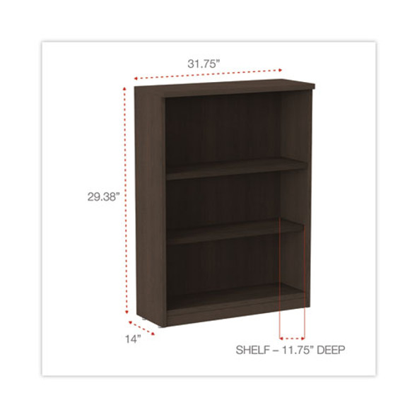 Alera Valencia Collection Bookcase 3-Shelf Espresso - VA63-4432ES