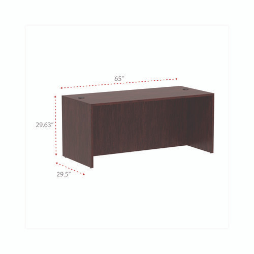 Alera Valencia Collection Straight Front Desk Shell 66" Mahogany - ALE-VA216630MY