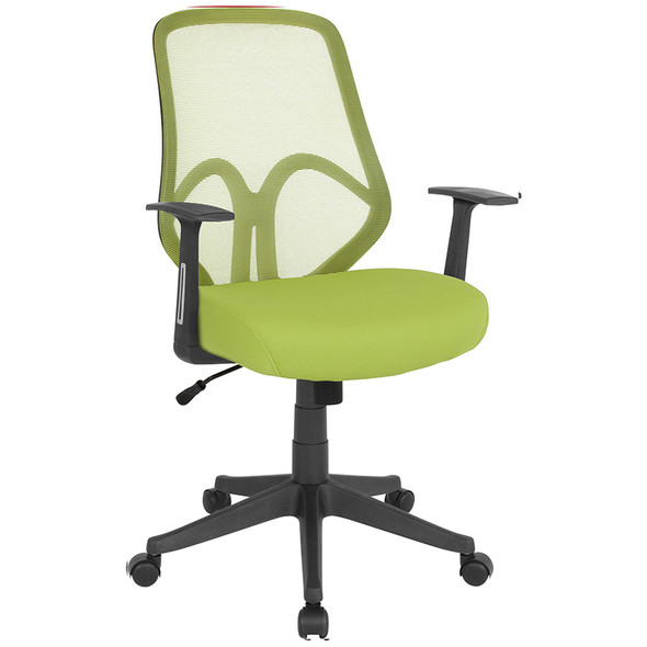 Flash Furniture Salerno Series High Back Green Mesh Office Chair with Arms - GO-WY-193A-A-GN-GG