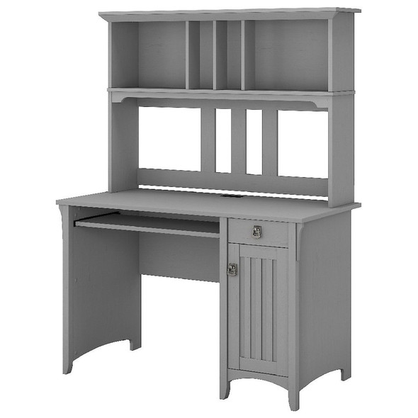 Bush Furniture Salinas Desk and Hutch 48"Cape Cod Gray - MY72308-03