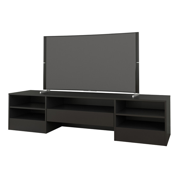 Nexera Rustik Collection TV Stand 72-inch,Black - 109006