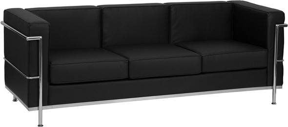 Flash Furniture HERCULES Regal Series Reception Set in Black - ZB-REGAL-810-SET-BK-GG