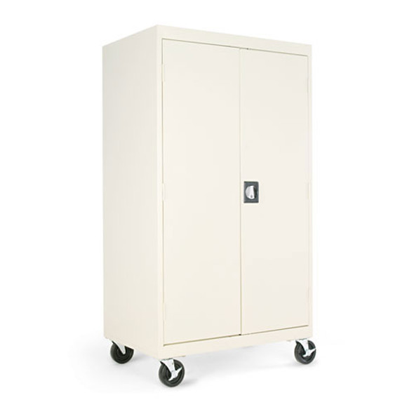 Alera Assembled Mobile Storage Cabinet w/Casters 36w x 24d x 66h, Putty - CM6624PY