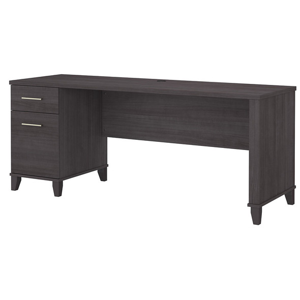 Bush Furniture Somerset 72W Office Desk with Drawers Storm Gray - WC81572