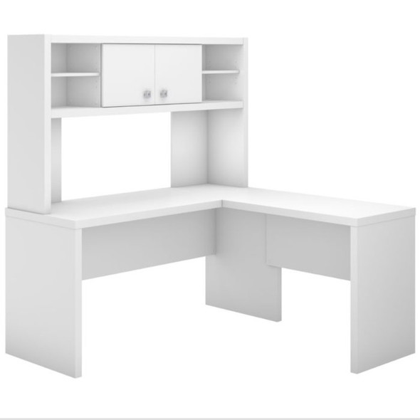 Bush Echo L-Shaped Desk with Hutch - ECH031PW