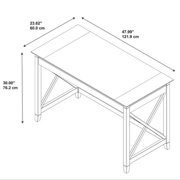 Bush Key West Writing Desk 48" White - KWD148WT-03