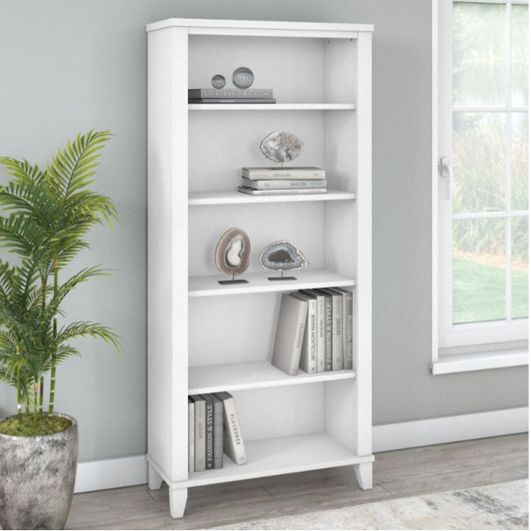 Bush Furniture Somerset Bookcase 5-Shelf White - WC81965