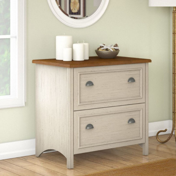 Bush Furniture Fairview Lateral File Antique White - WC53284T