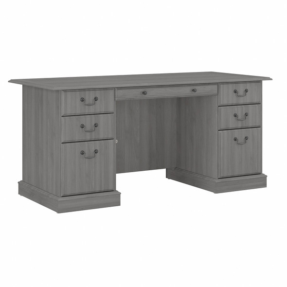 Bush Saratoga Executive Desk With Drawers Modern Gray - EX45866-03K