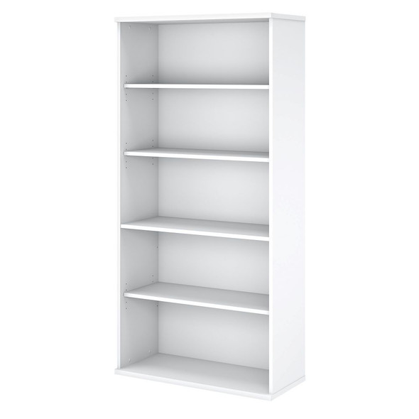 Bush Business Furniture  Easy Office 36W 5 Shelf Bookcase White - EO105WH