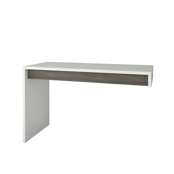 Nexera Chrono Reversible Desk Panel, Bark Grey & White - 211348