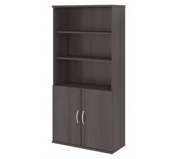 Bush Business Furniture 5 Shelf Bookcase with Doors - FTR009SG