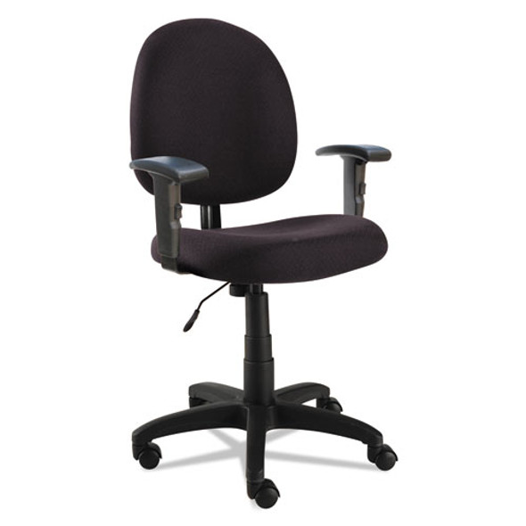 Alera Essentia Series Swivel Task Chair with Adjustable Arms Supports up to 275 lbs Black Seat/Black Back Black Base - ALEVTA4810