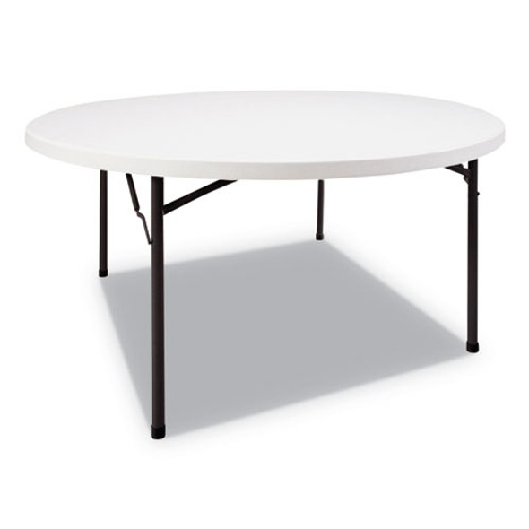 Alera Round Plastic Folding Table, 60 Dia x 29 1/4h White - ALEPT60RW