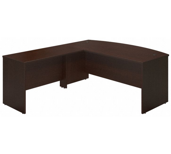 Bush Series C Elite Mocha Cherry 72W x 36D Bowfront Desk Shell with 48W Return - SRE034MR