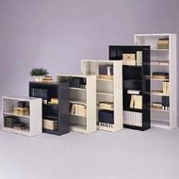 HON Metal Bookcase, Two-Shelf, 34-1/2w x 12-5/8d x 29h, Light Gray - S30ABCQ
