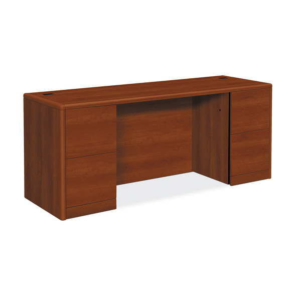 HON 10700 Series Double Pedestal Kneespace Credenza 72" Cognac - 10741CO