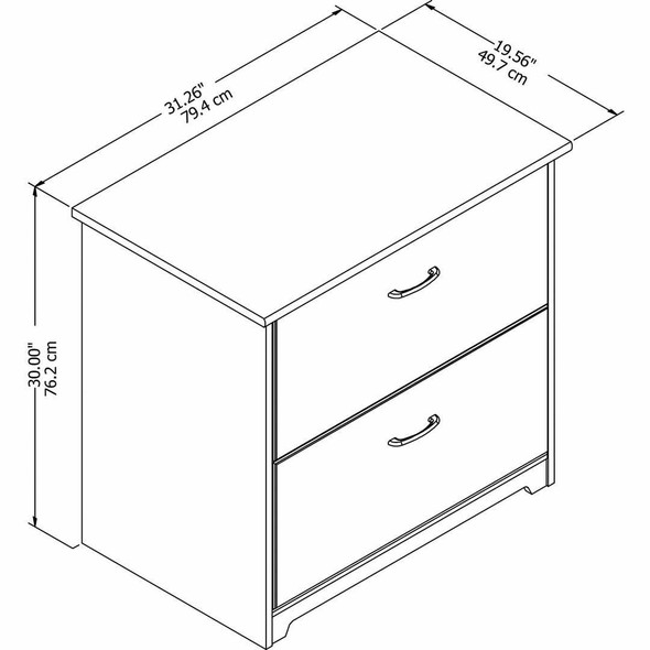 Bush Business Furniture Cabot Collection Lateral File In Modern Walnut - WC31080-03