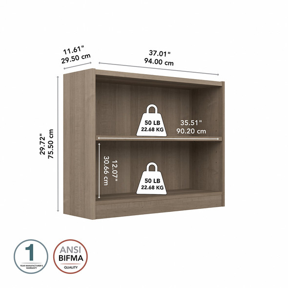 Bush Furniture Small 2 Shelf Bookcase - WL12426