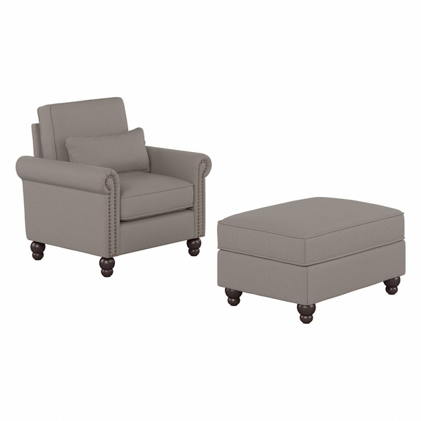 Bush Furniture  Accent Chair with Ottoman - CVN010BGH