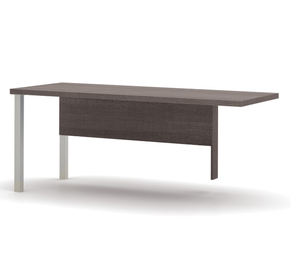 Bestar Pro-Linea 72W Return Table with Metal Legs In Bark Grey - 120811-47